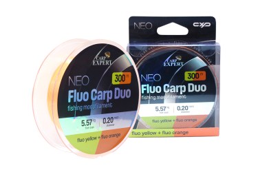 CXP NEO FLUO CARP DUO FLUO ŽLUTÁ + FLUO ORANŽOVÁ MONOFILNÍ VLASEC 5,57KG