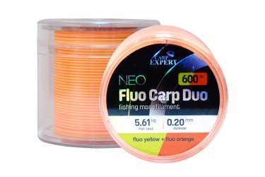 CXP NEO FLUO CARP DUO FLUO ŽLUTÁ + FLUO ORANŽOVÁ MONOFILNÍ VLASEC 5,57KG