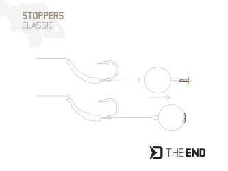 Mix zarážky na boilies Delphin CLASSIC / 126 ks - S,M,L/transparent+camo green