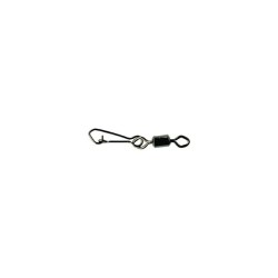 MUSTAD ROLLING SWIVEL W/DIAMOND EYE & J-SNAP  BLACK NICKEL FORGÓKAPOCS