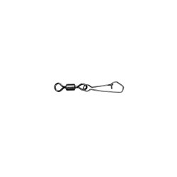 MUSTAD ROLLING SWIVEL ROUND EYE W/HOOK SNAP BLACK NICKEL FORGÓKAPOCS
