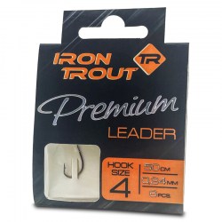 Iron trout návazec Premium Leader 120 cm/0,16 mm, vel. 12, 6 ks